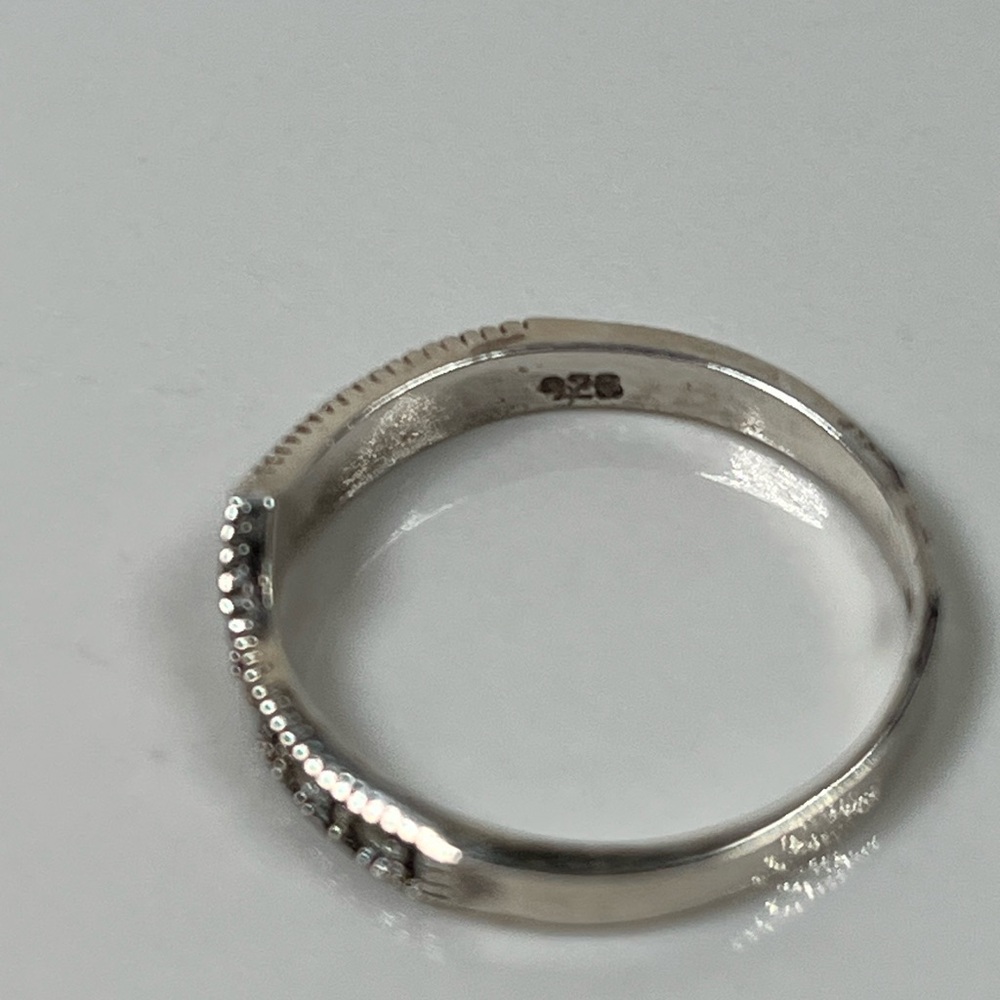 Solid 925 Sterling Silver Chevron Style Marcasite… - image 6